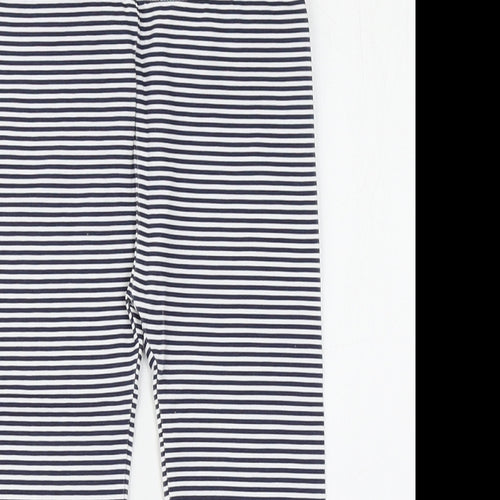 First Impressions Girls Blue Striped Cotton Jogger Leggings Size 24 Months  Pullover - Leggings