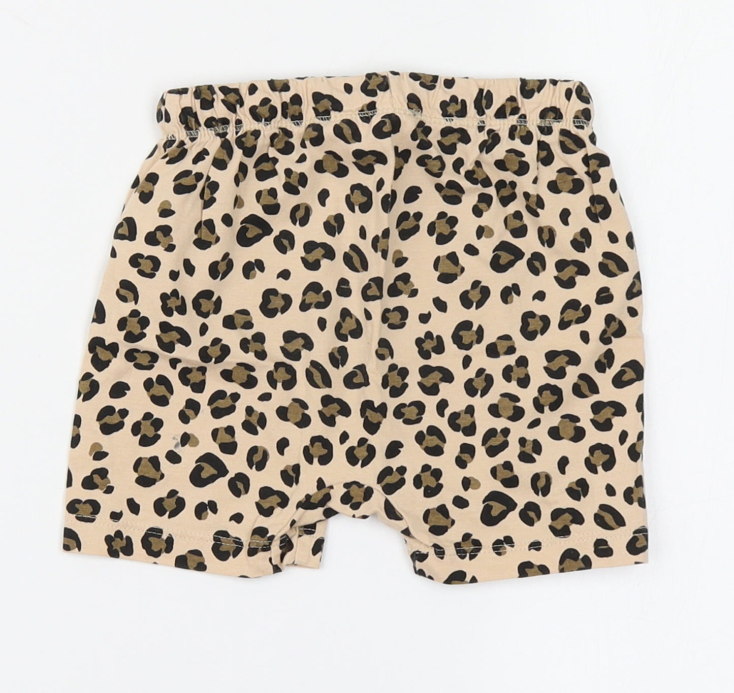 H&M Girls Brown Animal Print 100% Cotton Cropped Leggings Size 18-24 Months  Pullover