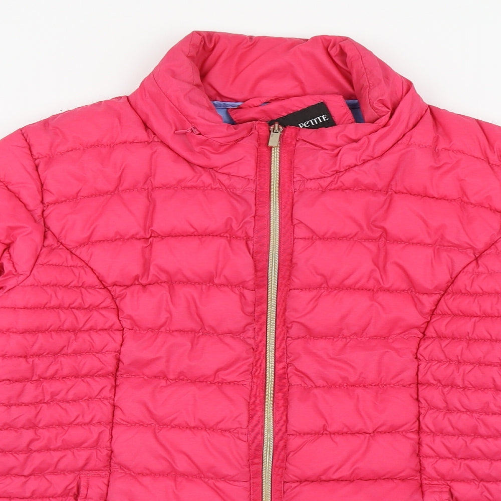NEXT Womens Pink   Puffer Jacket Coat Size 12  Zip