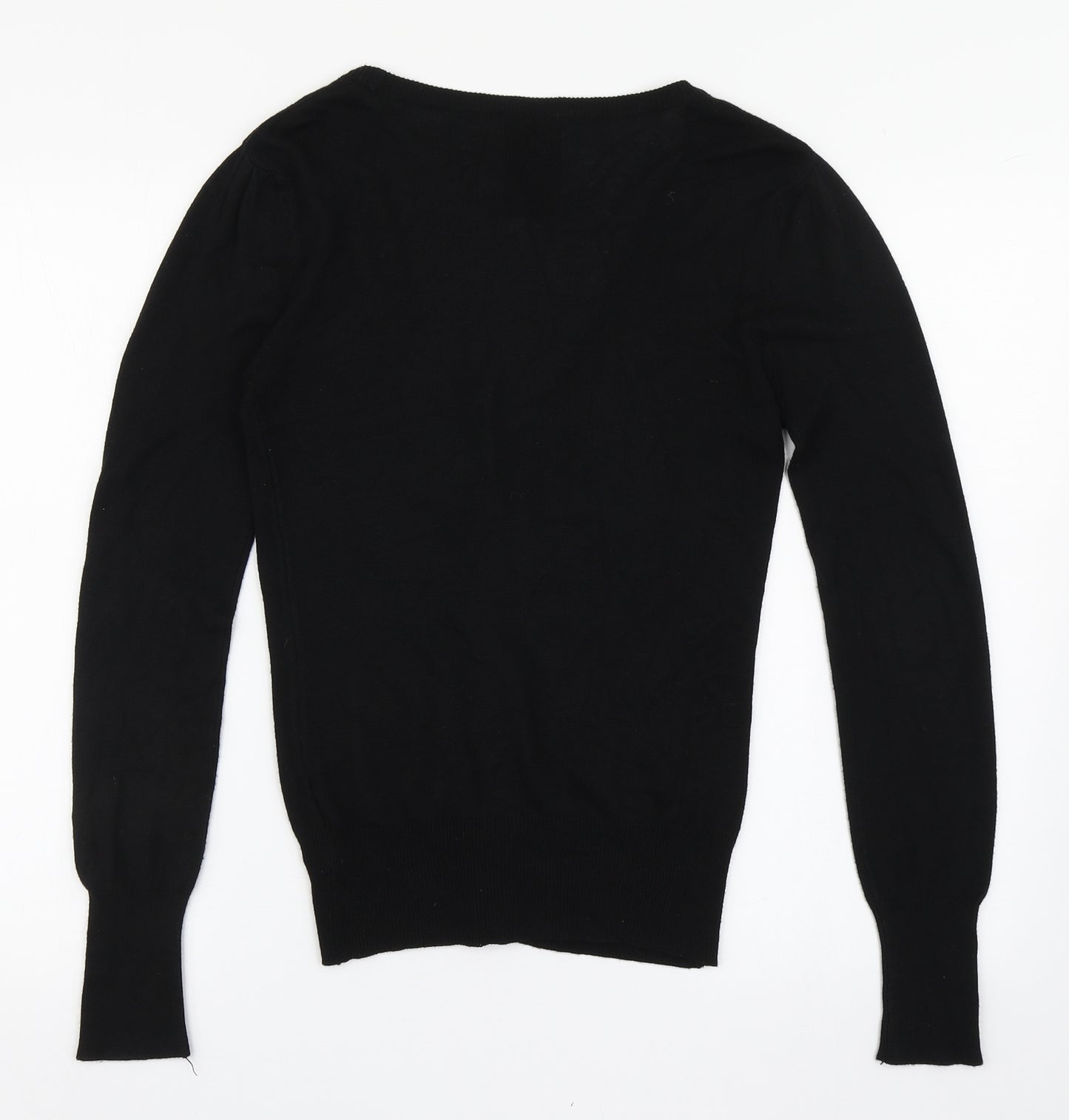 Atmosphere Womens Black V-Neck  Viscose Cardigan Jumper Size 8