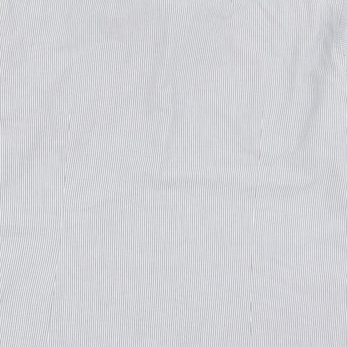 Cedar Wood State Mens Blue Striped Cotton  Button-Up Size M Collared Button