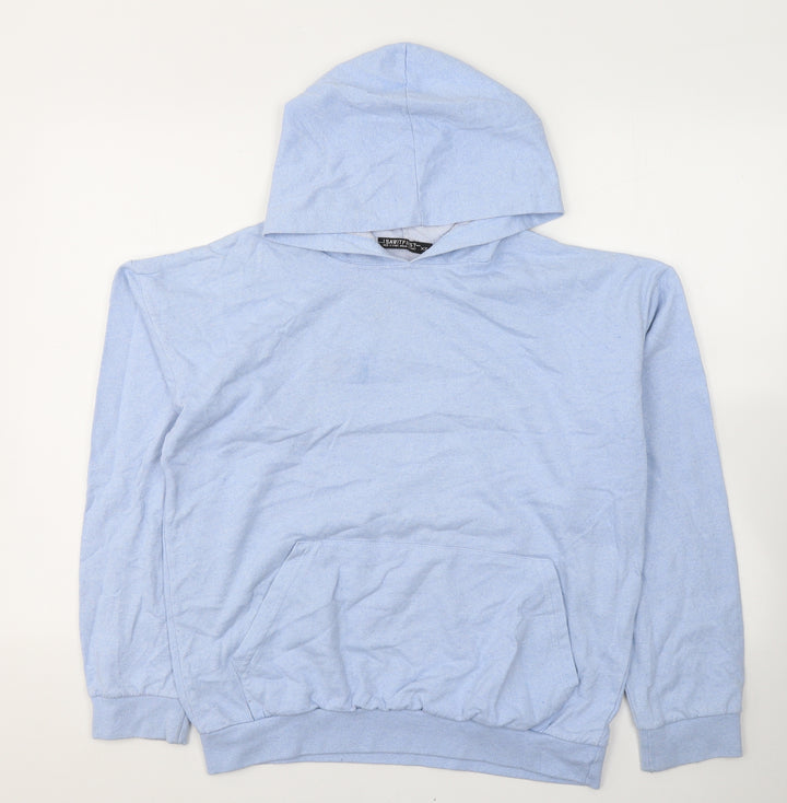 I SAW IT FIRST Womens Blue Cotton Pullover Hoodie Size XS Pullover