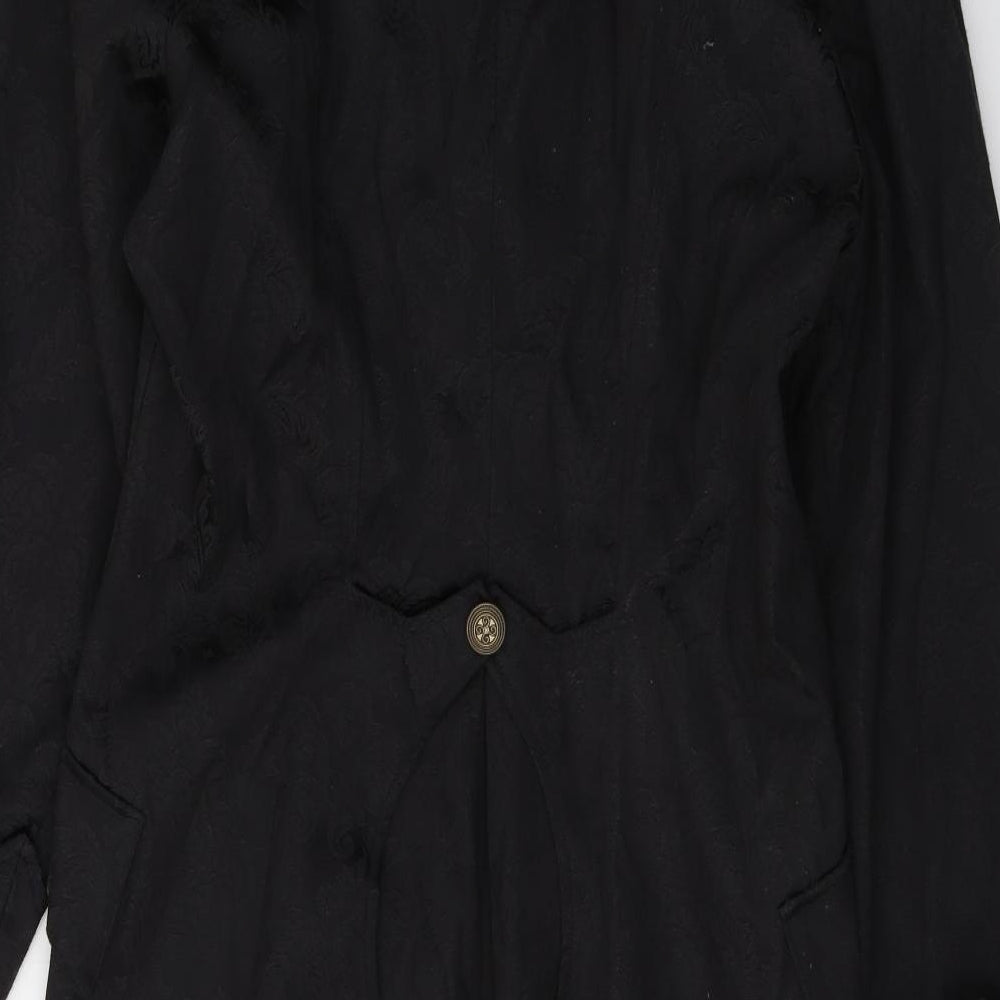 The Dark Angel Womens Black Floral  Jacket  Size 10  Buckle