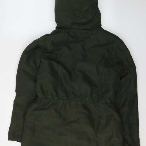 Dorothy Perkins Womens Green   Trench Coat Coat Size 8  Zip