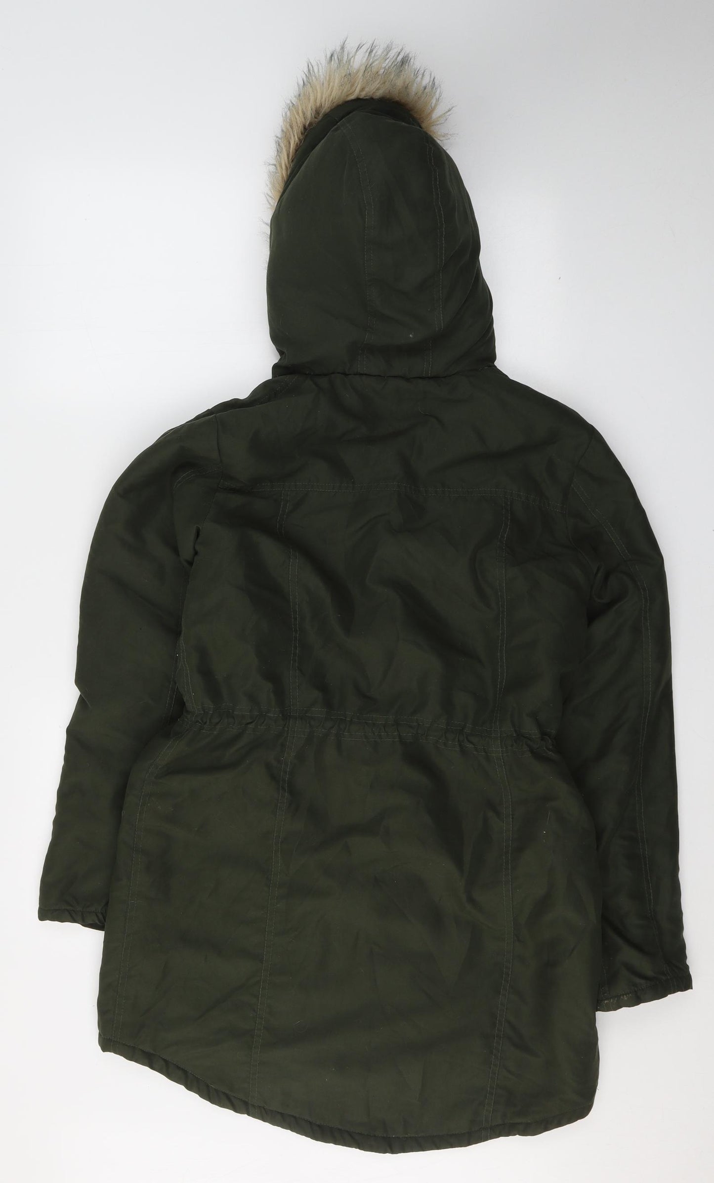 Dorothy Perkins Womens Green   Trench Coat Coat Size 8  Zip