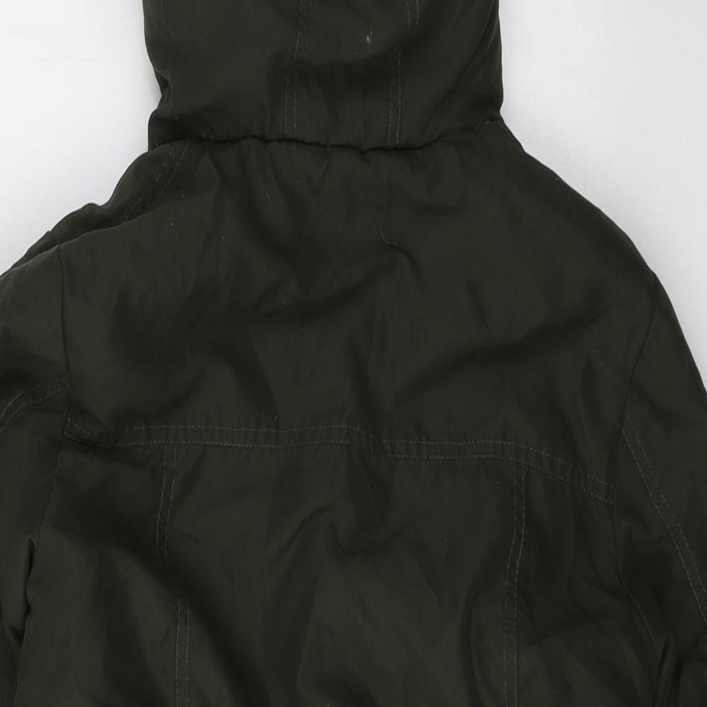 Dorothy Perkins Womens Green   Trench Coat Coat Size 8  Zip