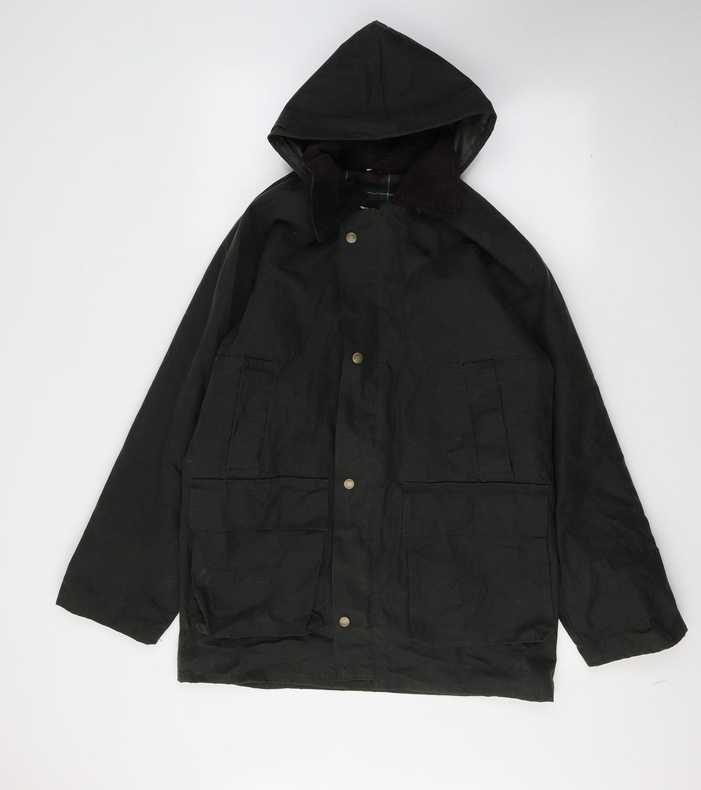 Made in England Mens Green   Overcoat Coat Size XS  Zip