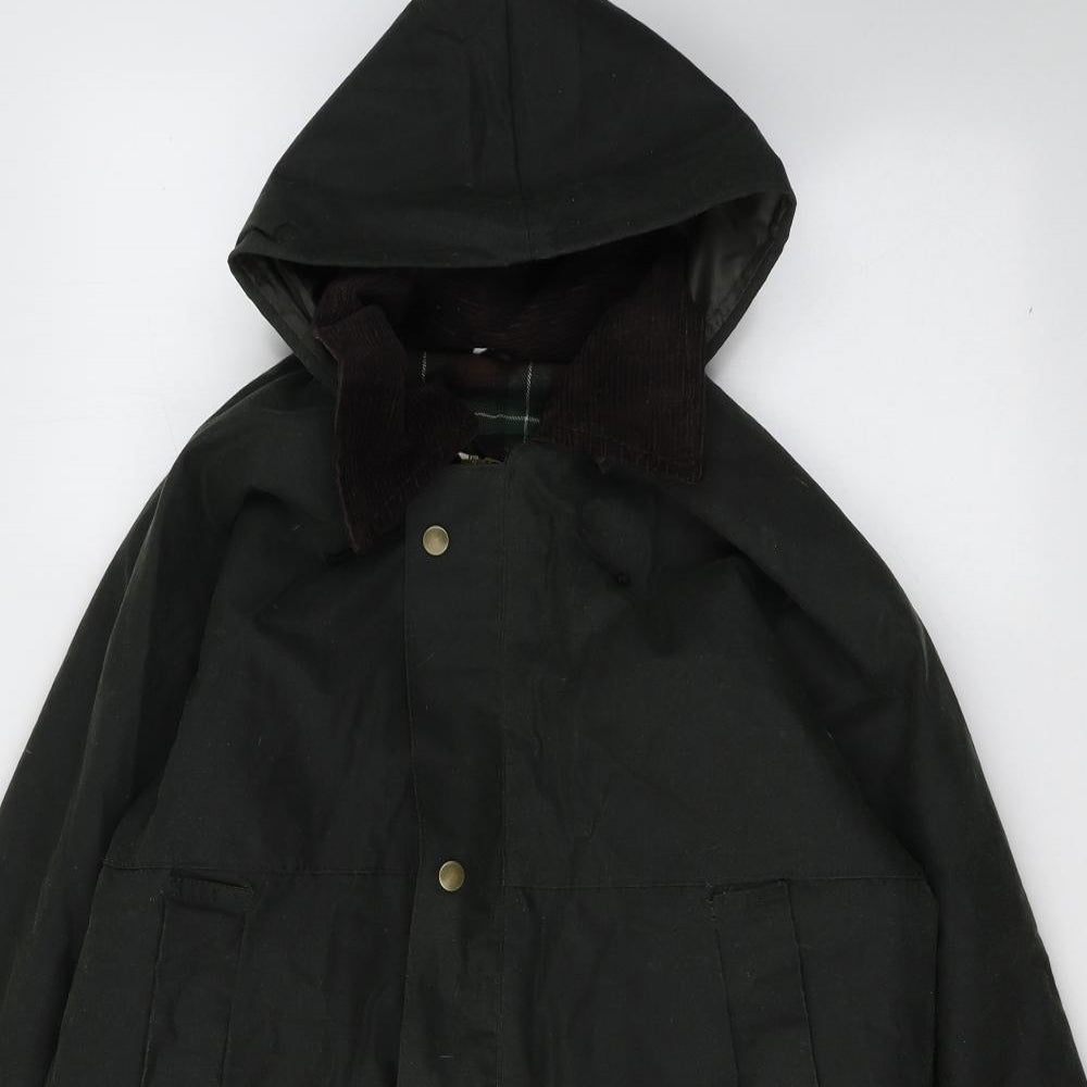Made in England Mens Green   Overcoat Coat Size XS  Zip