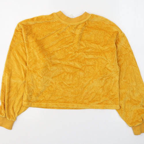 Candy Girls Yellow  Cotton Pullover Sweatshirt Size 13 Years  Pullover