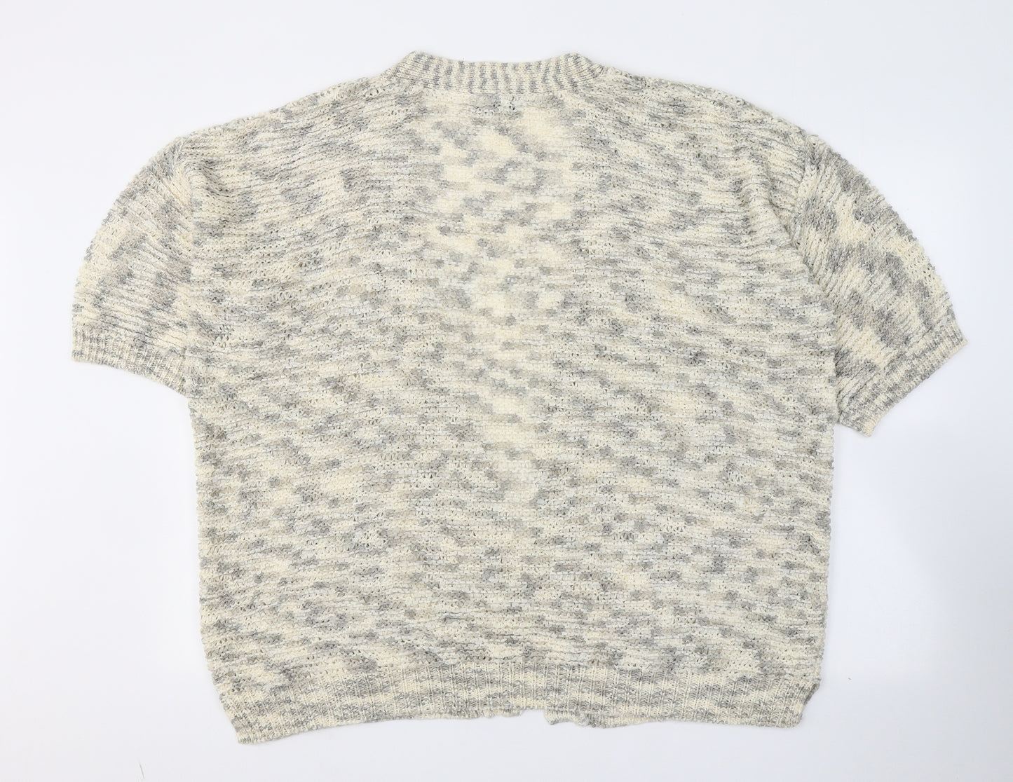 F&F Womens Beige V-Neck  Acrylic Cardigan Jumper Size 20