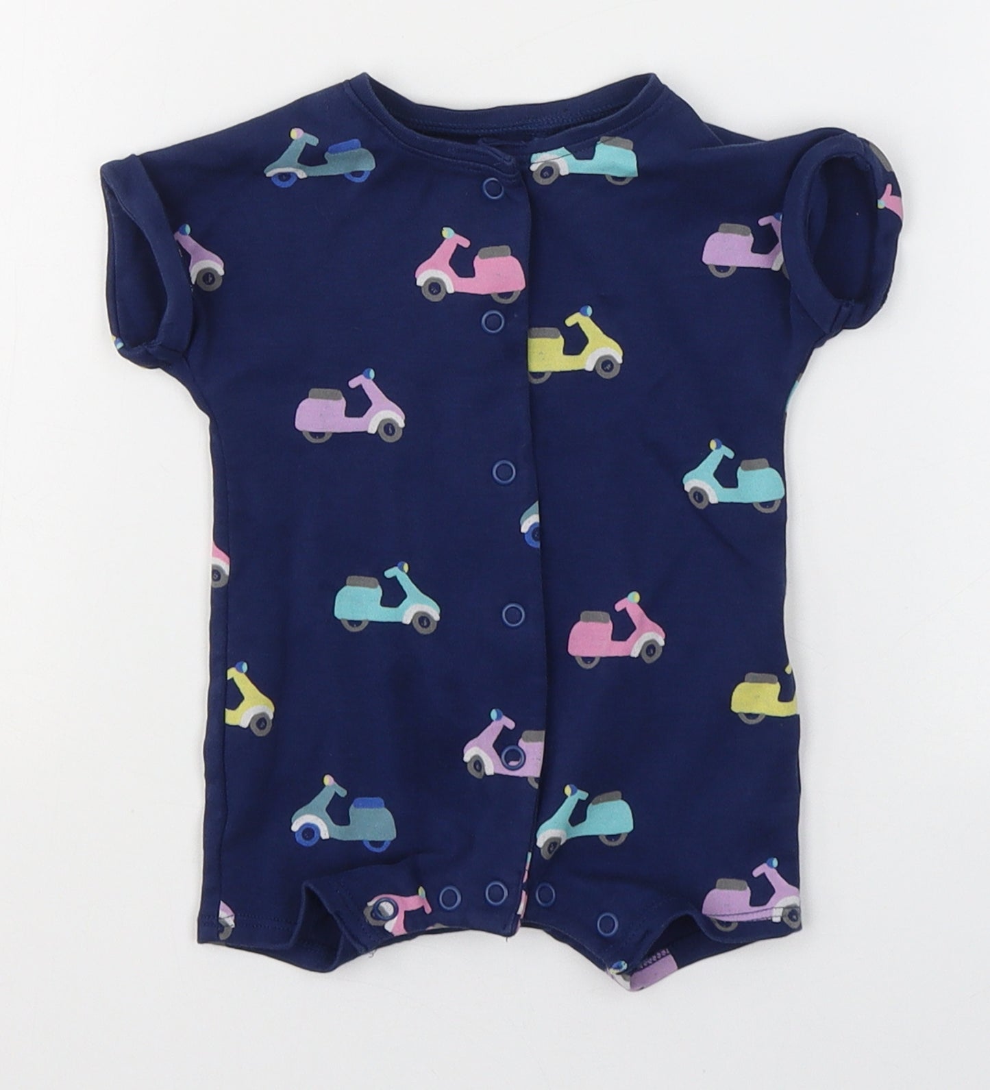 NEXT Boys Blue  Cotton Babygrow One-Piece Size 0-3 Months  Button