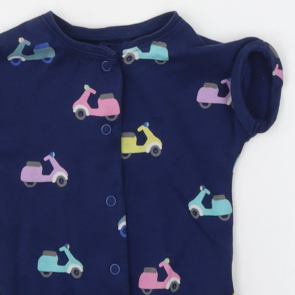 NEXT Boys Blue  Cotton Babygrow One-Piece Size 0-3 Months  Button