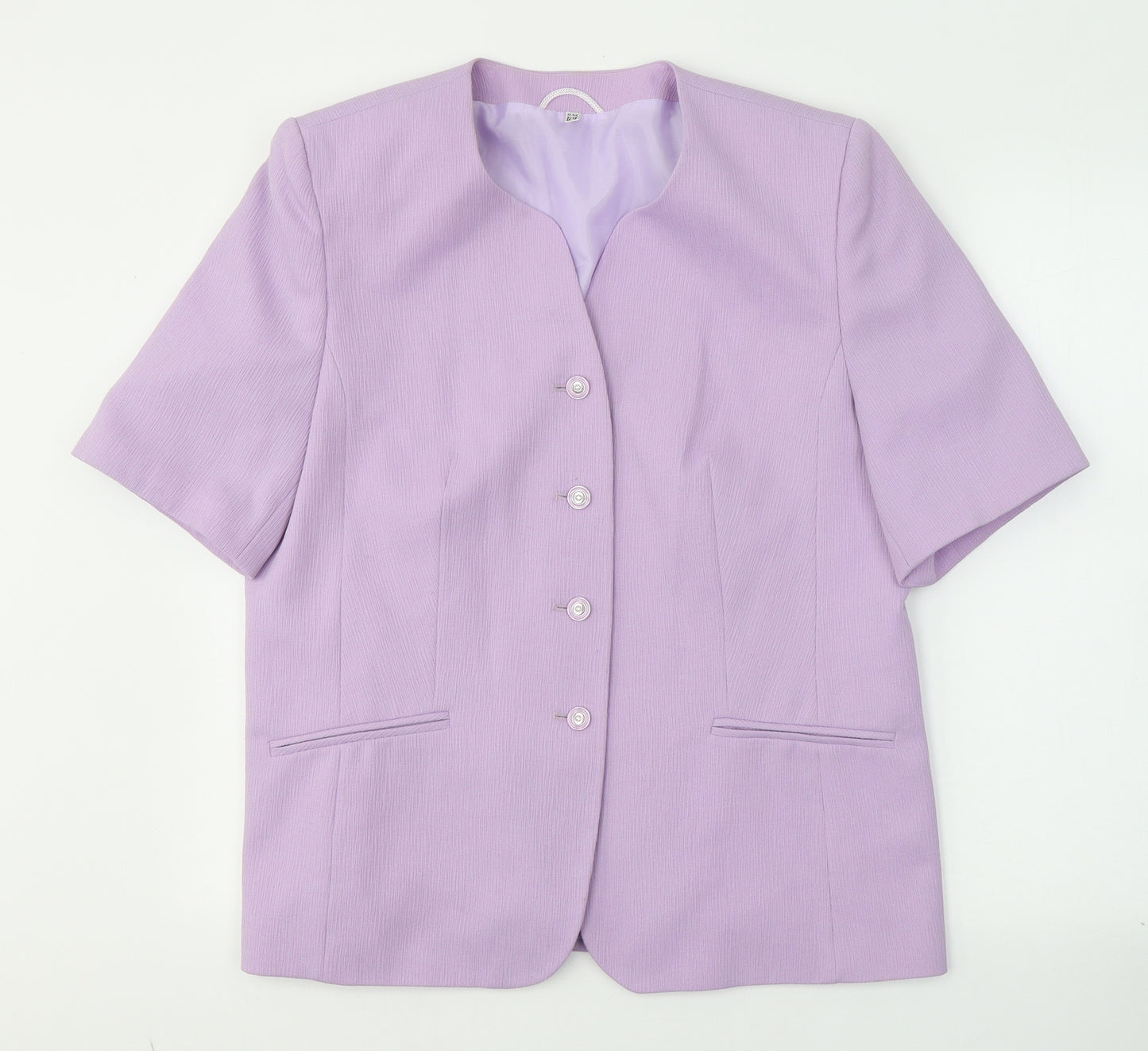 Preworn Womens Purple   Jacket Blazer Size 16  Button