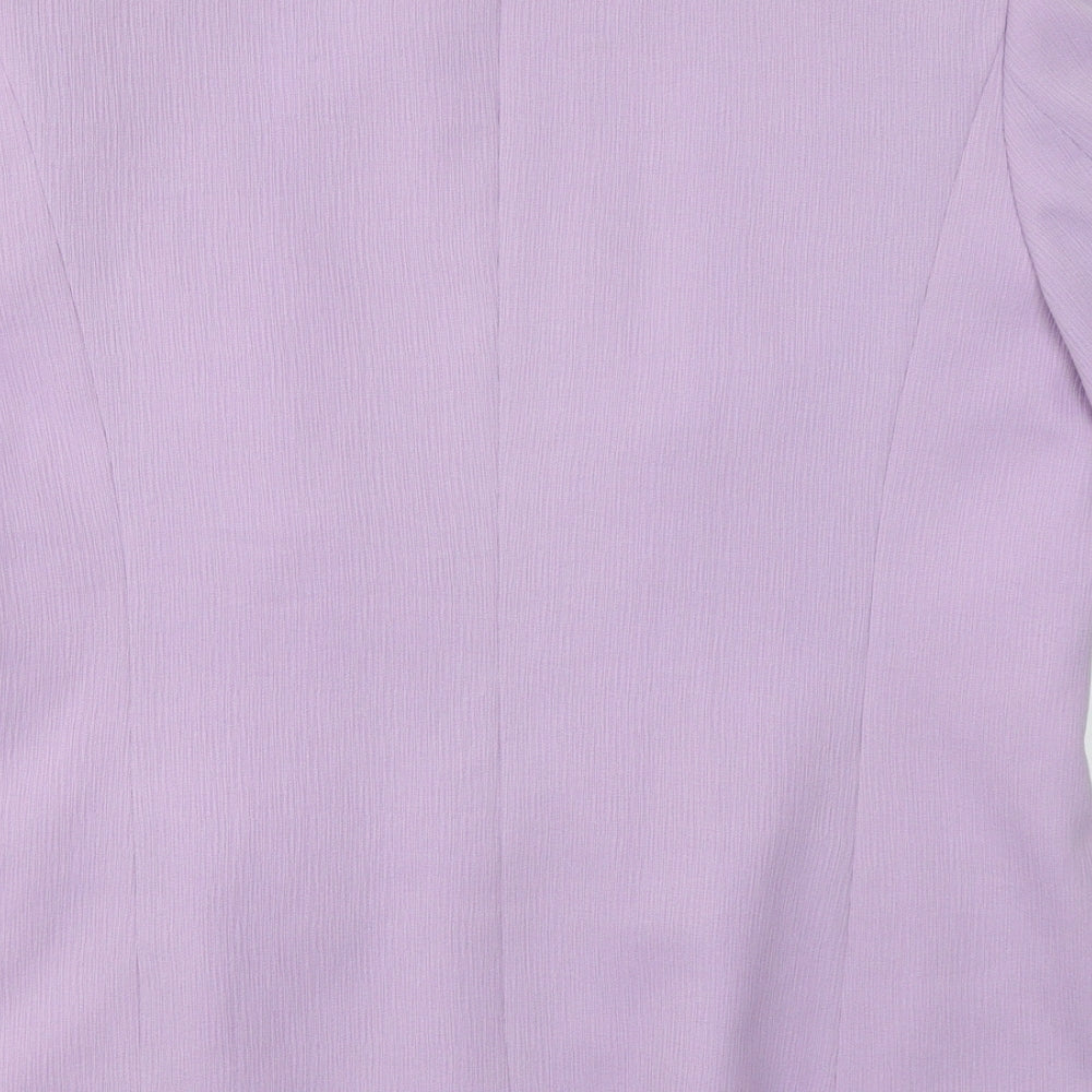 Preworn Womens Purple   Jacket Blazer Size 16  Button