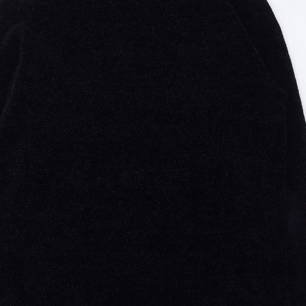 F&F Womens Black Round Neck  Polyester Pullover Jumper Size 10