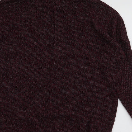 Topshop Womens Red Roll Neck  Polyester Pullover Jumper Size 6