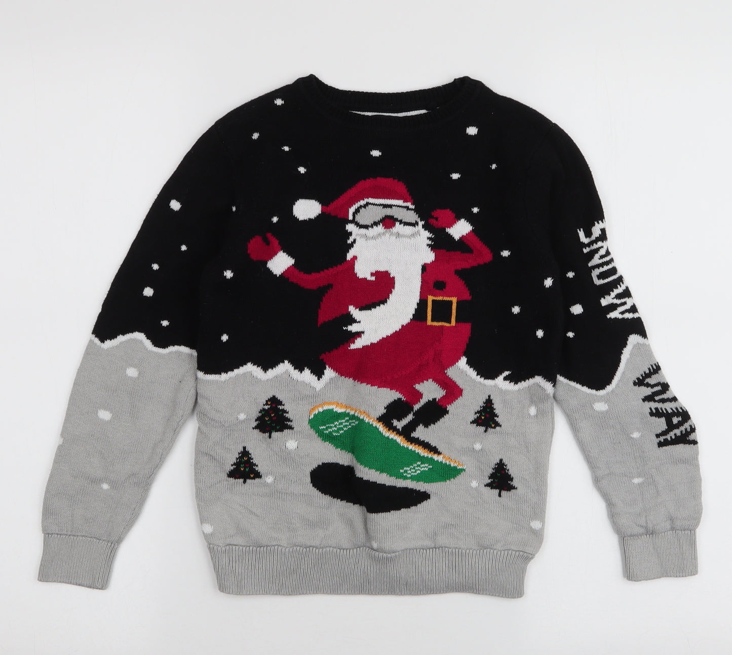 NEXT Boys Multicoloured Round Neck  Cotton Pullover Jumper Size 8 Years  Pullover - Santa Christmas