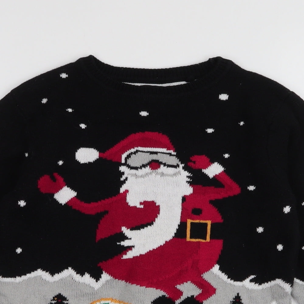 NEXT Boys Multicoloured Round Neck  Cotton Pullover Jumper Size 8 Years  Pullover - Santa Christmas
