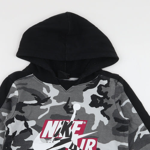Nike Air Jordan Boys Grey Camouflage Cotton Pullover Hoodie Size 6-7 Years  Pullover