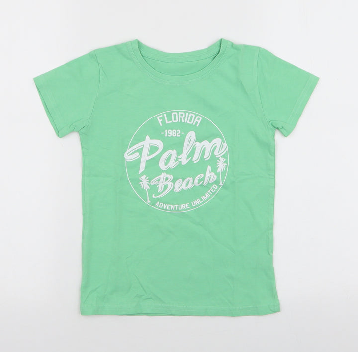 Dunnes Stores Boys Grey 100% Cotton Jersey T-Shirt Size 7 Years Round Neck Pullover - Palm Beach florida