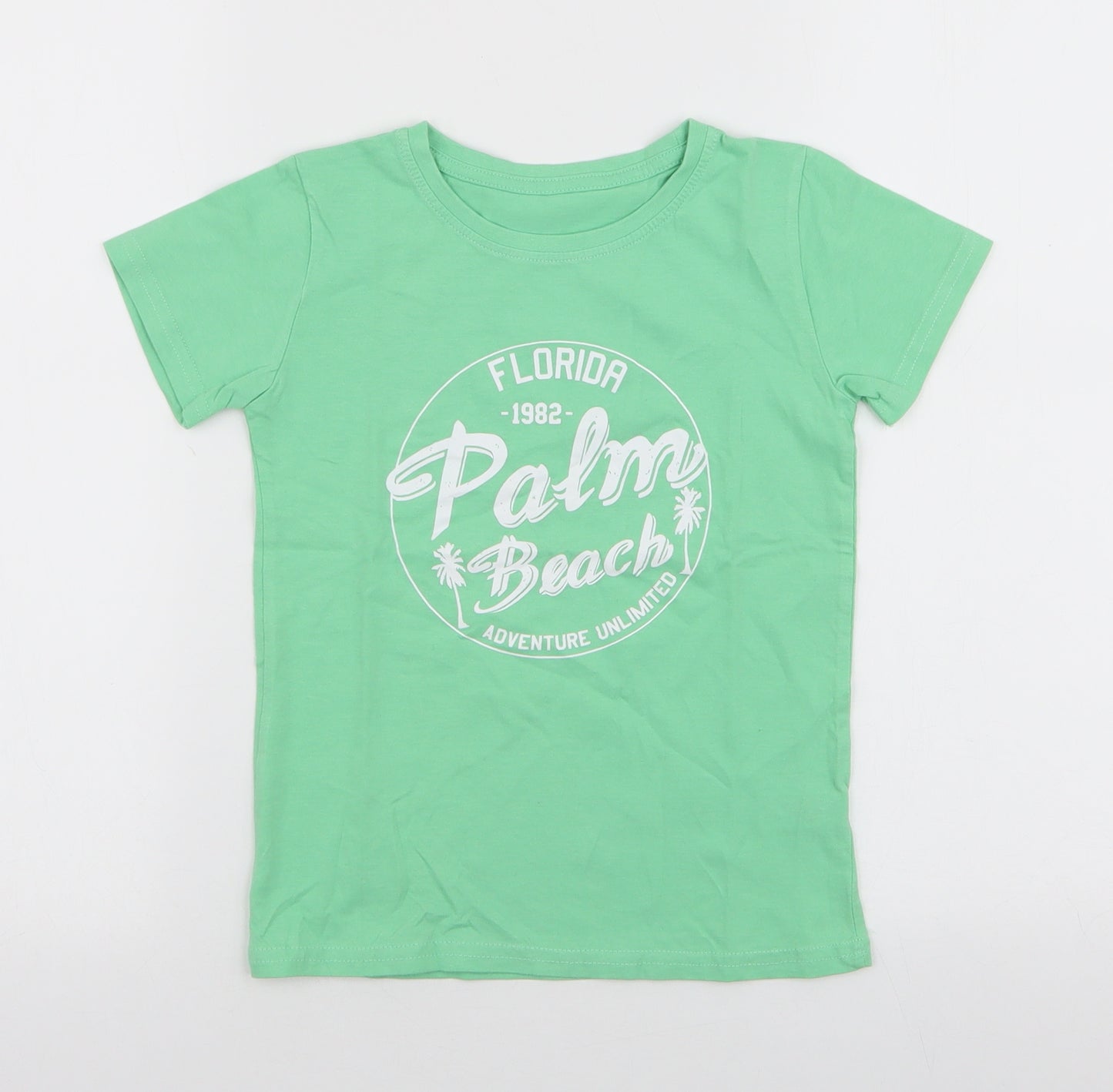 Dunnes Stores Boys Grey  100% Cotton Jersey T-Shirt Size 7 Years Round Neck Pullover - Palm Beach florida