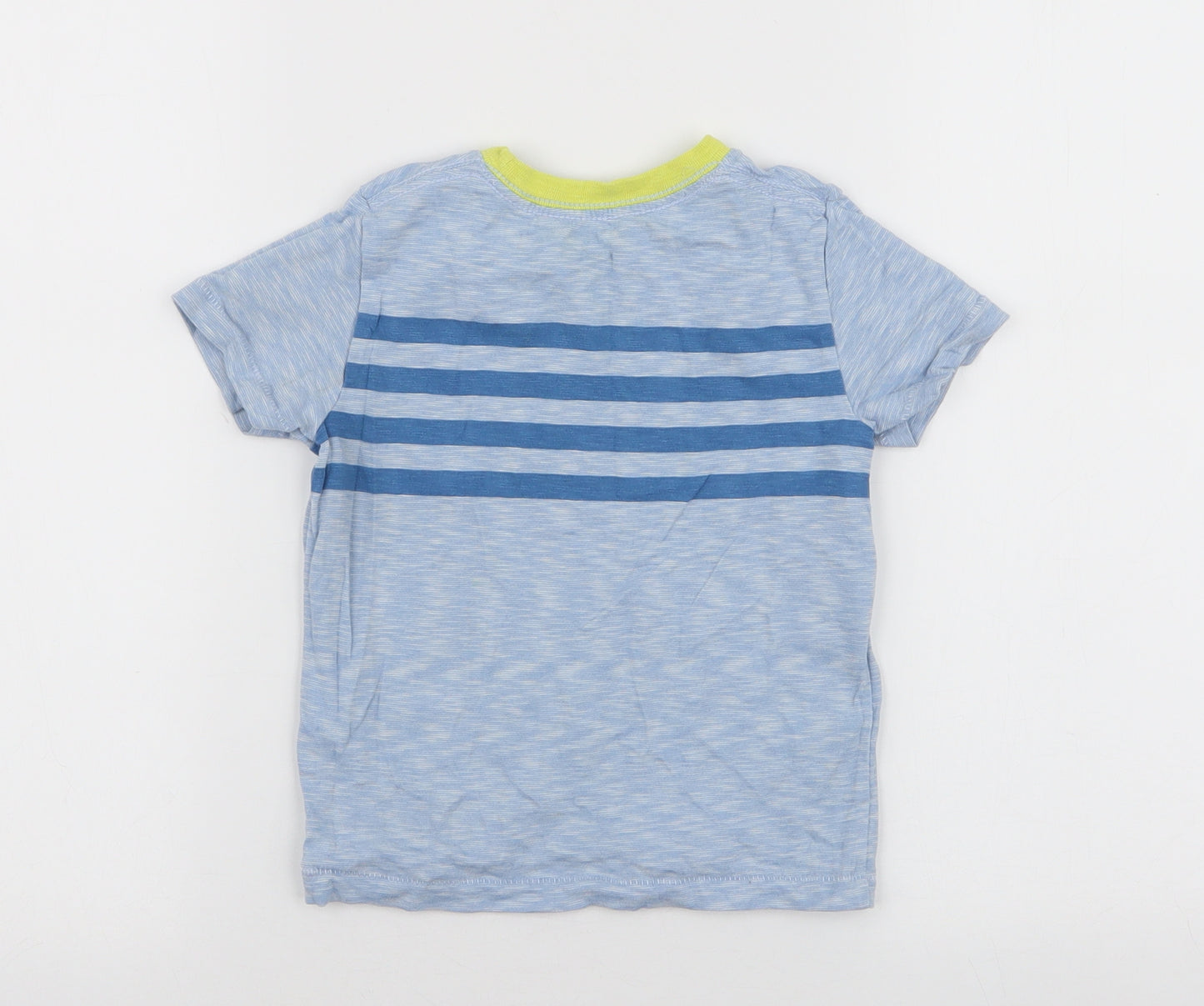 Gap Boys Blue Striped 100% Cotton Jersey T-Shirt Size 2 Years Round Neck Pullover