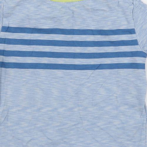 Gap Boys Blue Striped 100% Cotton Jersey T-Shirt Size 2 Years Round Neck Pullover
