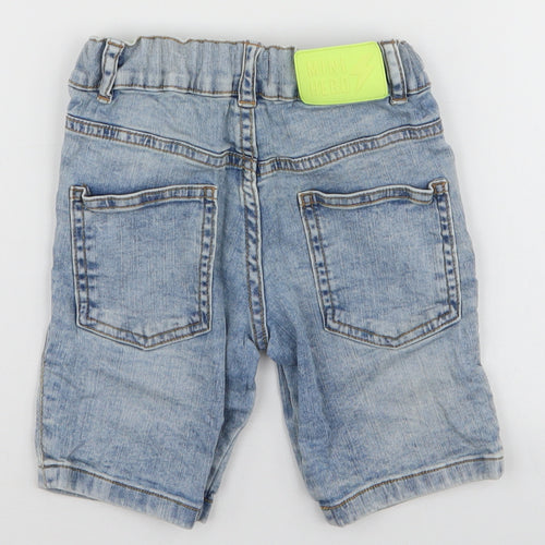 F&F Boys Blue  Cotton Cargo Shorts Size 2-3 Years  Regular Snap
