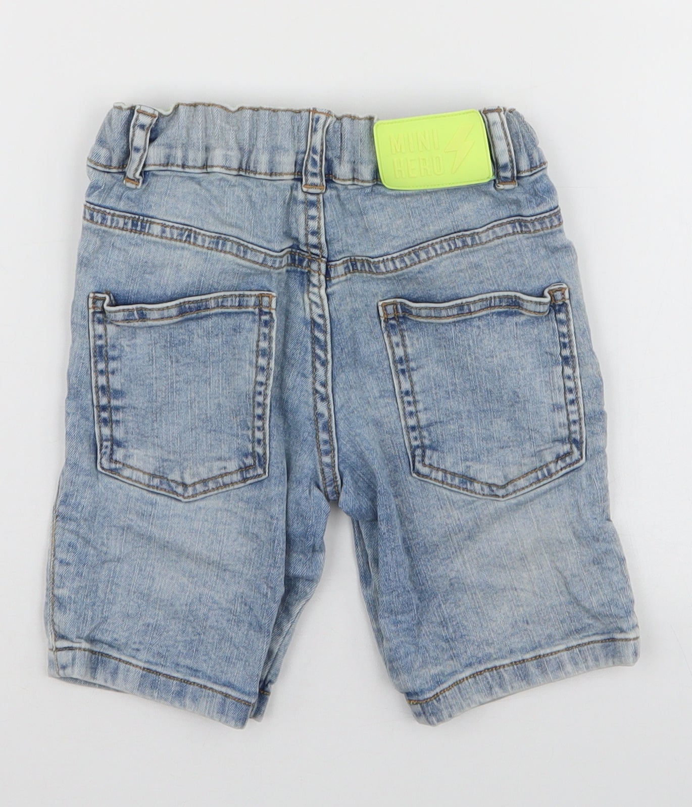 F&F Boys Blue  Cotton Cargo Shorts Size 2-3 Years  Regular Snap