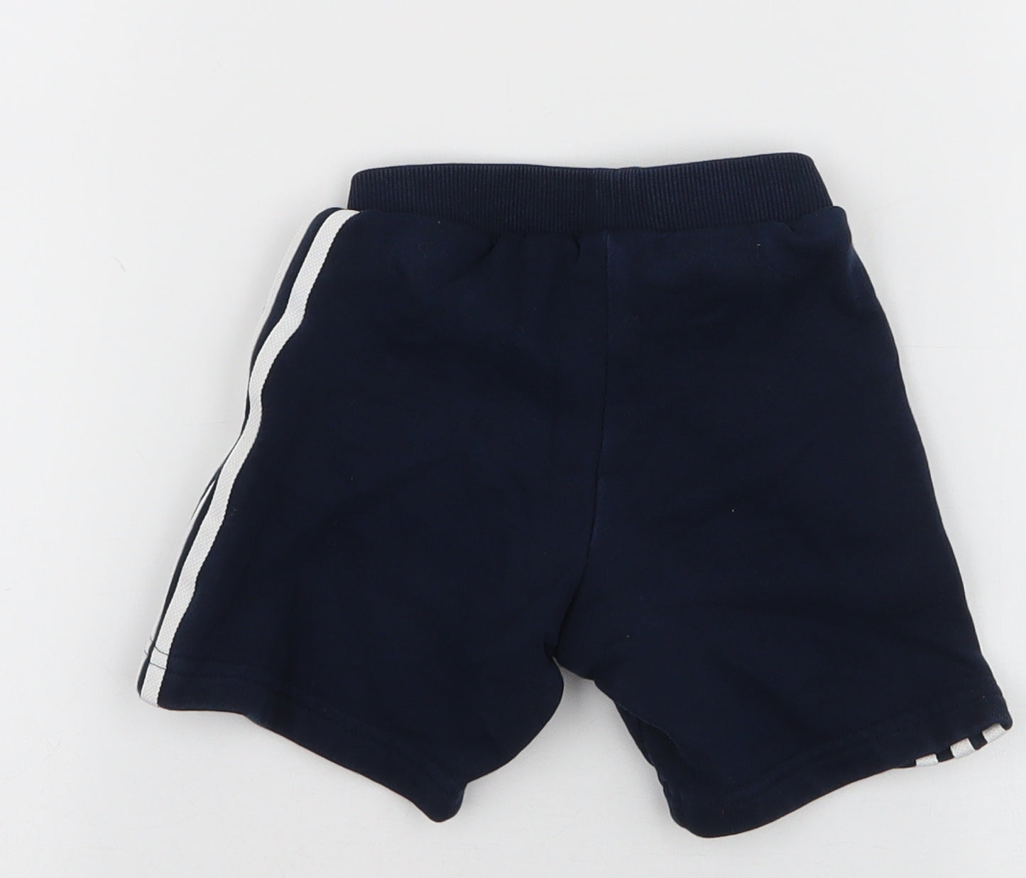 Addias Boys Blue Striped Cotton Jogger Leggings Size 12-18 Months  Drawstring - Shorts
