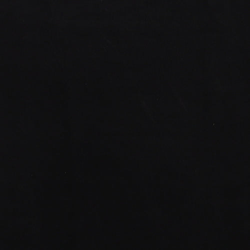 Focus Womens Black  Polyester Jersey Blouse Size L Square Neck