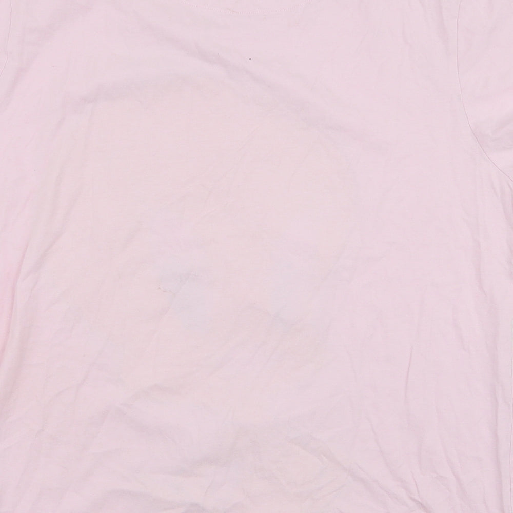 Primark Womens Pink  100% Cotton Jersey T-Shirt Size L Round Neck - Looney Tunes Tweety Pie
