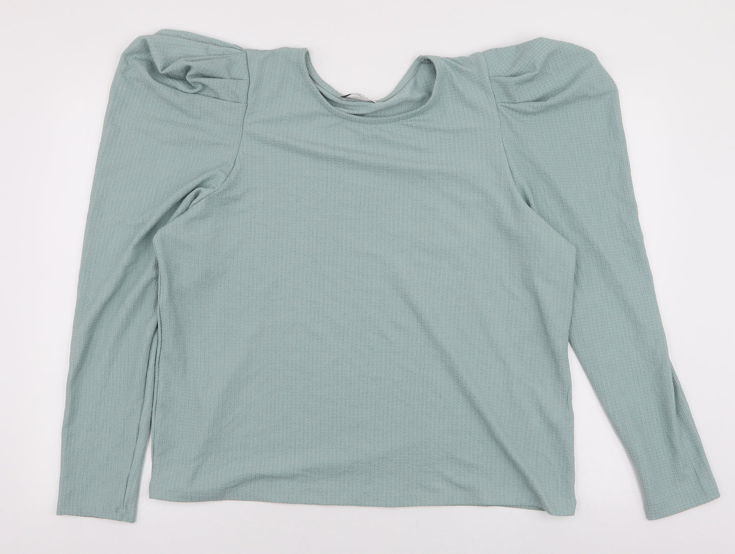 Papaya Womens Blue  Polyester Jersey Blouse Size 20 Round Neck
