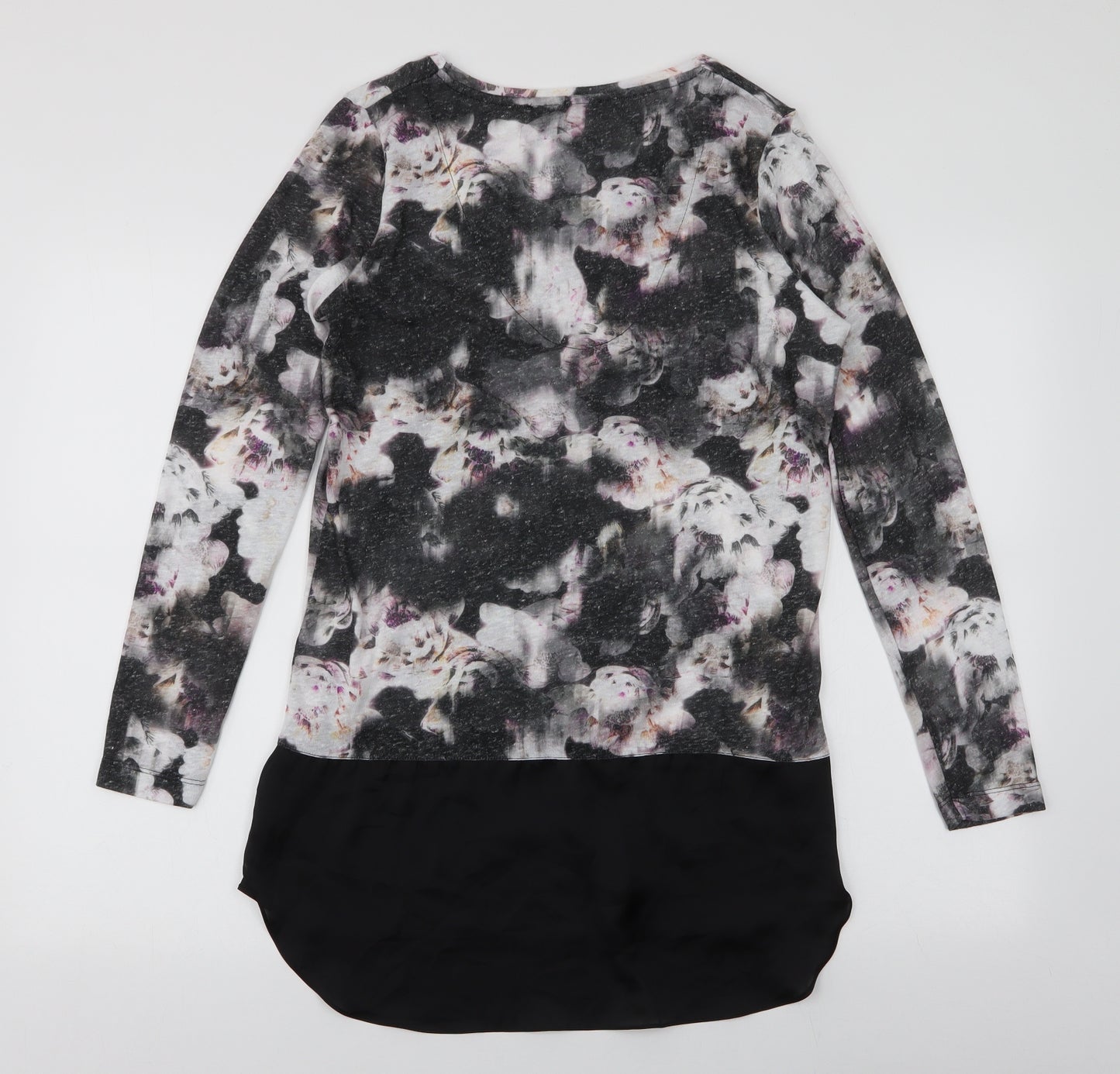 NEXT Womens Multicoloured Floral Polyester Jersey Blouse Size 12 V-Neck