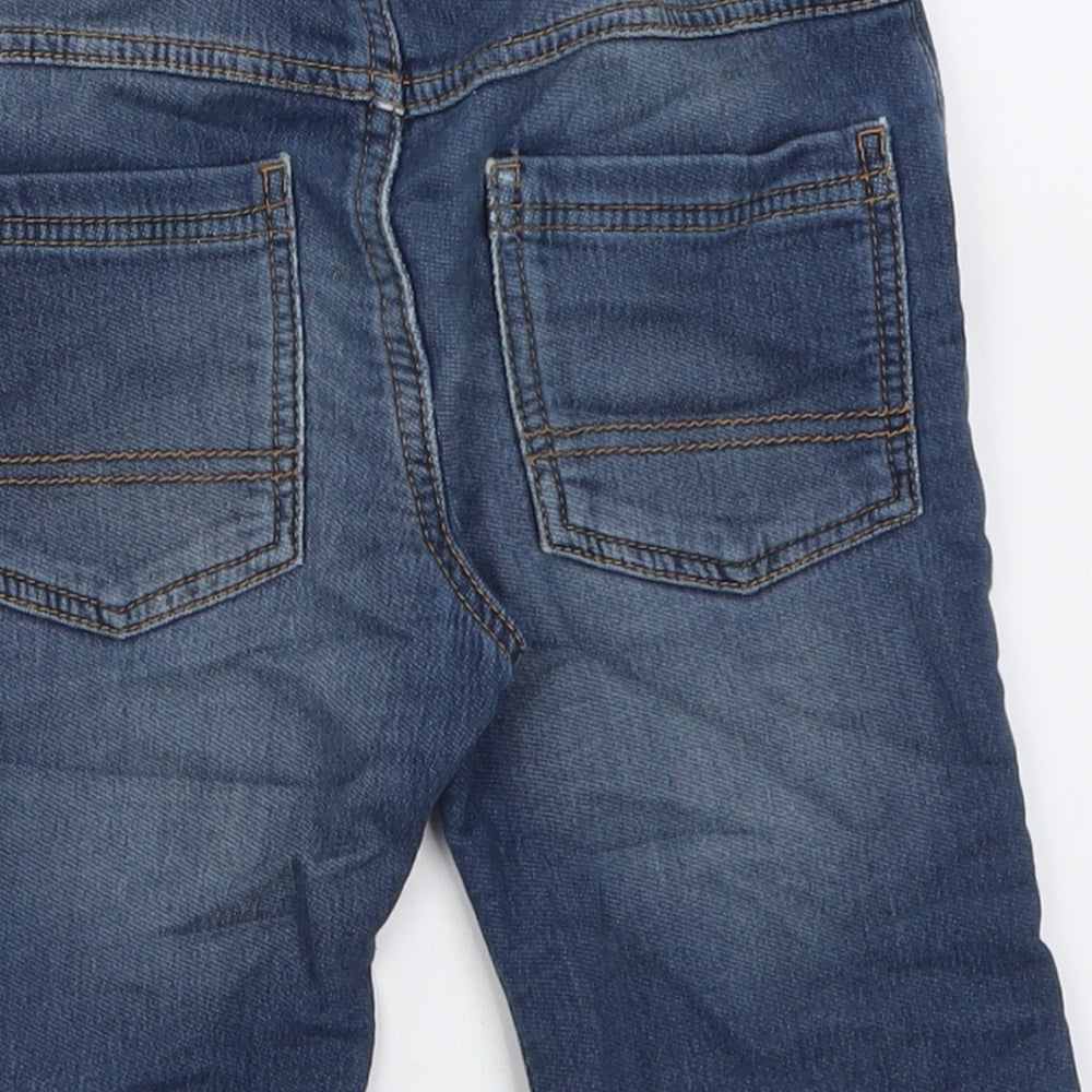George Boys Blue  Cotton Bermuda Shorts Size 6-7 Years  Regular Tie