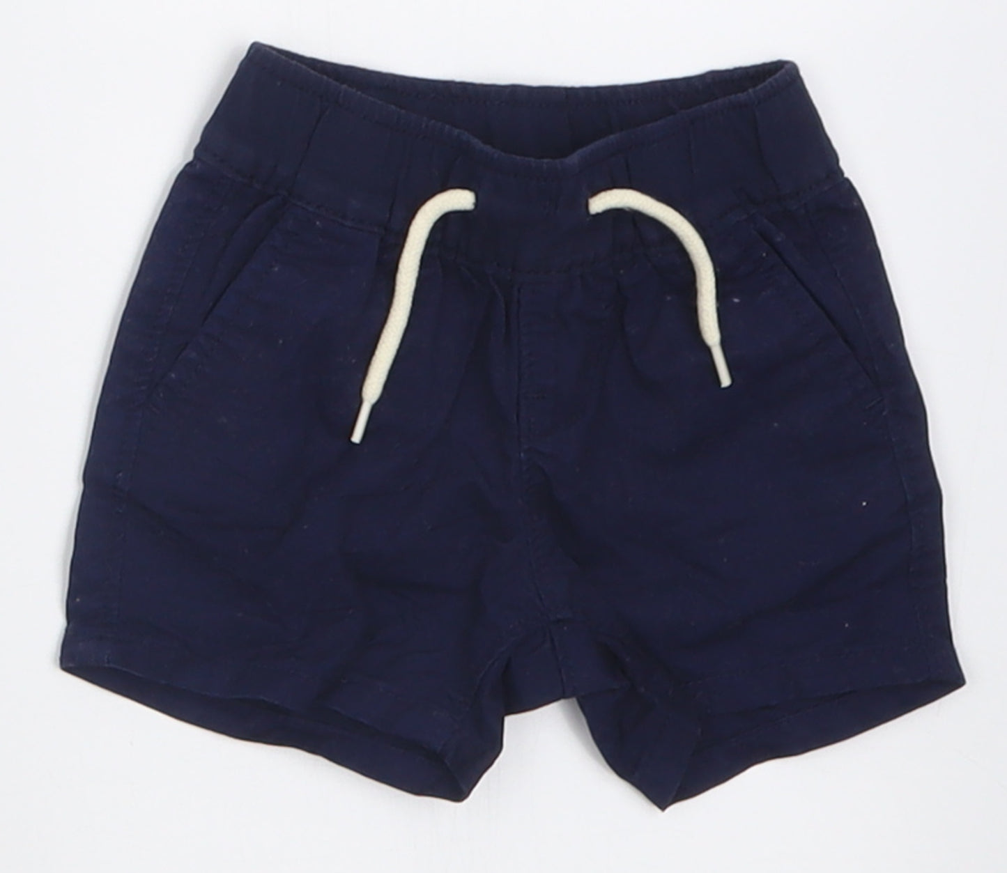 Gap Boys Blue  Cotton Cropped Trousers Size 0-3 Months  Tie
