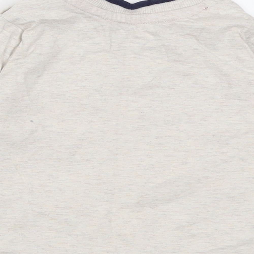geofrge Baby Beige  Cotton Pullover Jumper Size 3-6 Months  Button - My First Christmas