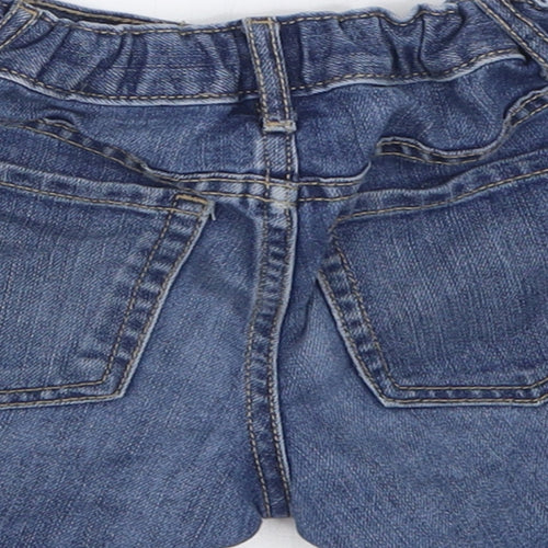 Preworn Girls Blue  Cotton Bermuda Shorts Size 6 Years  Regular Buckle
