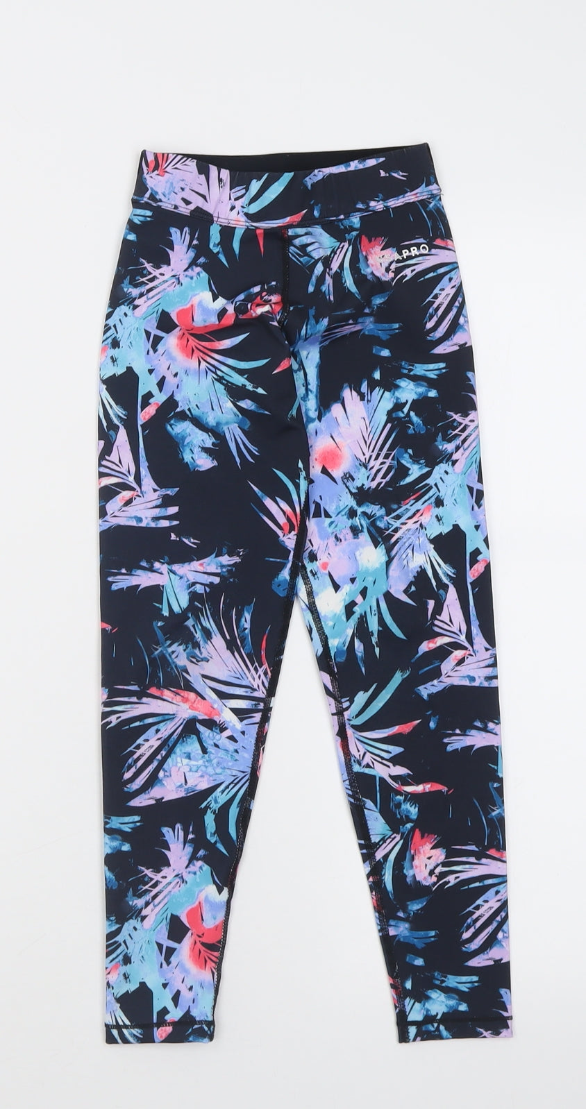 USA Pro Girls Multicoloured Geometric Polyester Capri Trousers Size 5-6 Years  Regular Pullover