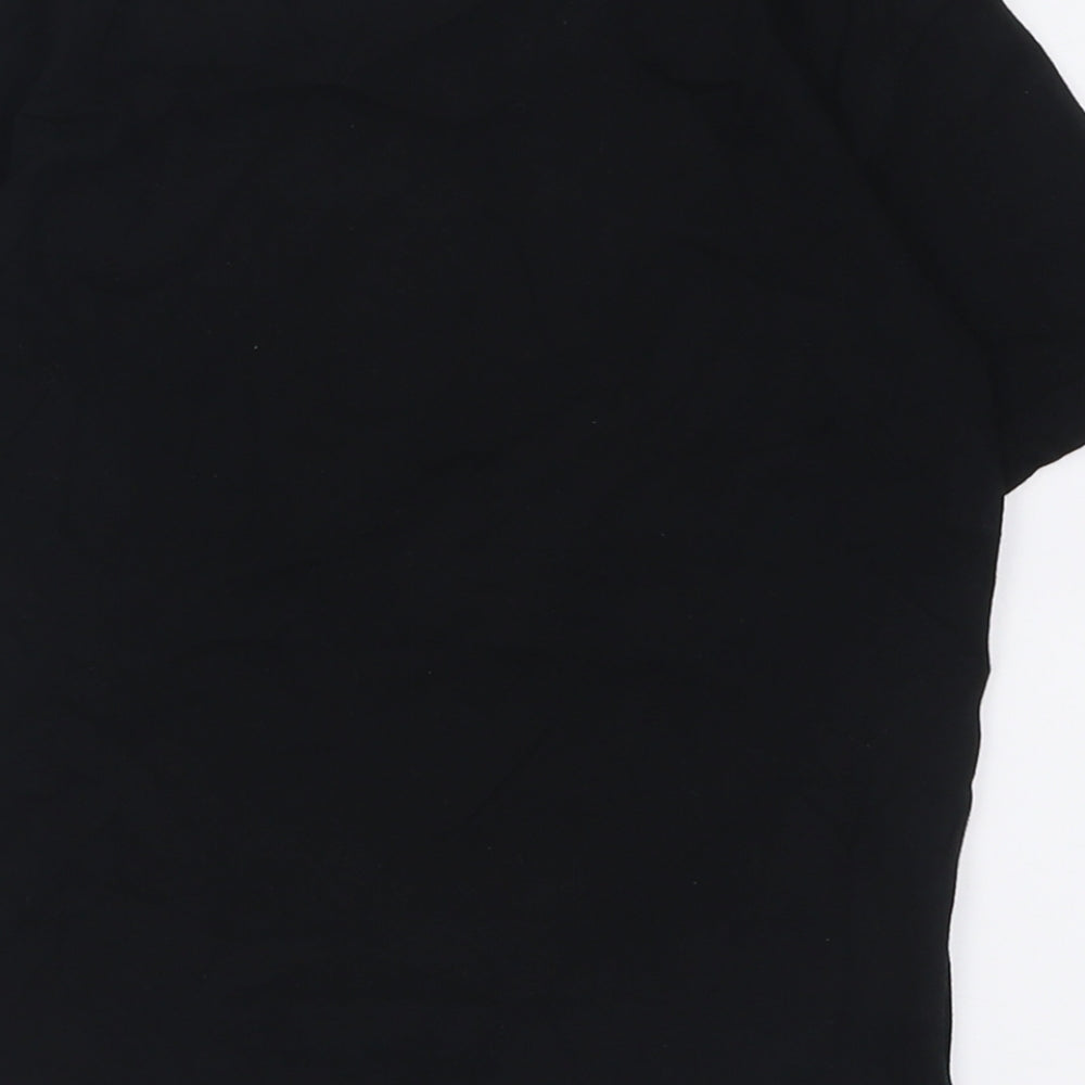 NEXT Boys Black  Cotton Basic T-Shirt Size 6 Years Crew Neck Pullover