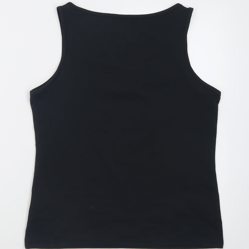 studiotwo Womens Black  Polyester Basic Tank Size 16 Scoop Neck Pullover