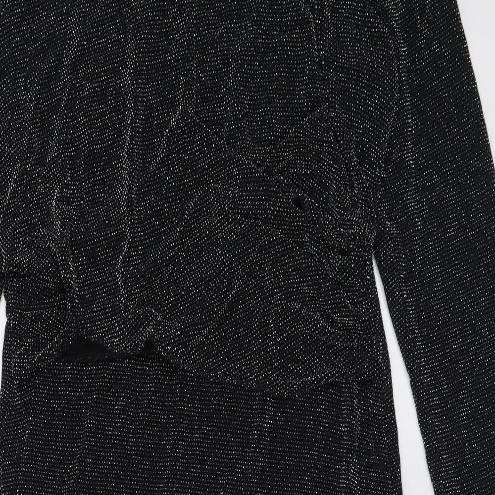 New Look Womens Black  Polyester Bodycon  Size 14  Crew Neck Pullover