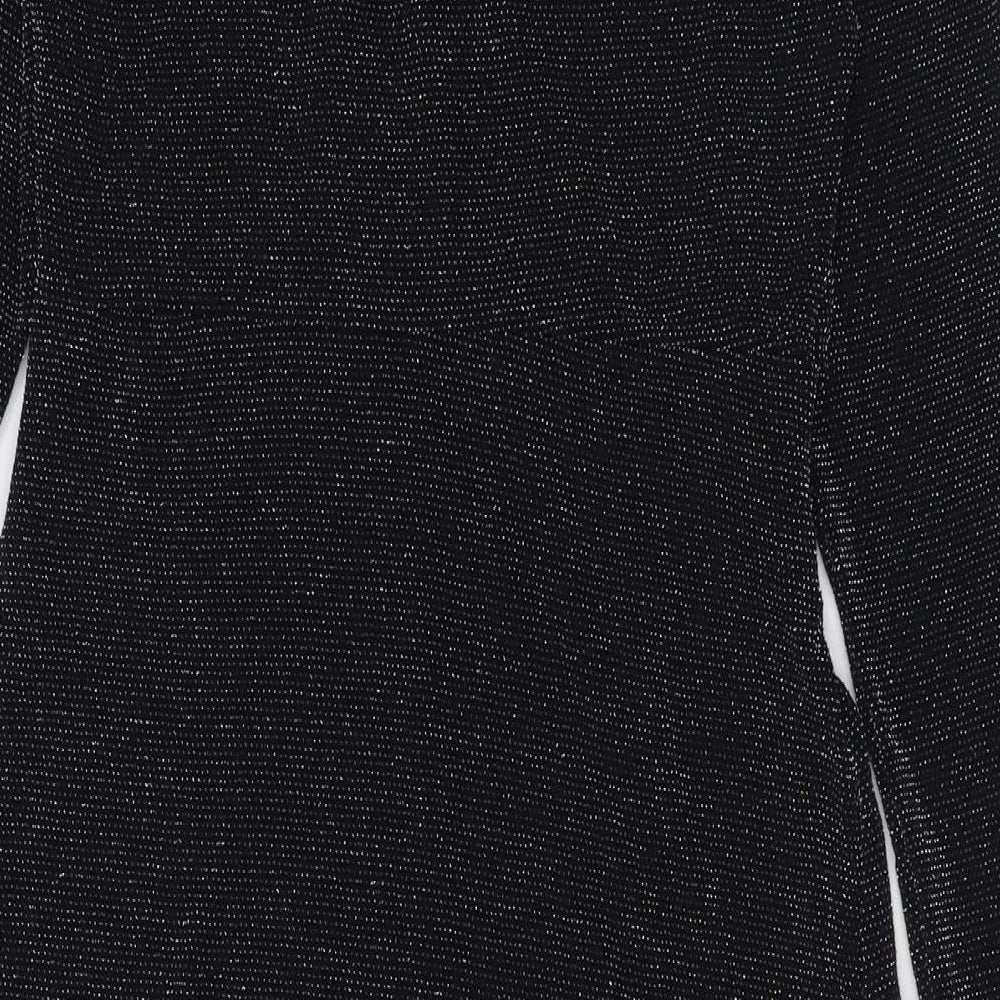 New Look Womens Black  Polyester Bodycon  Size 14  Crew Neck Pullover