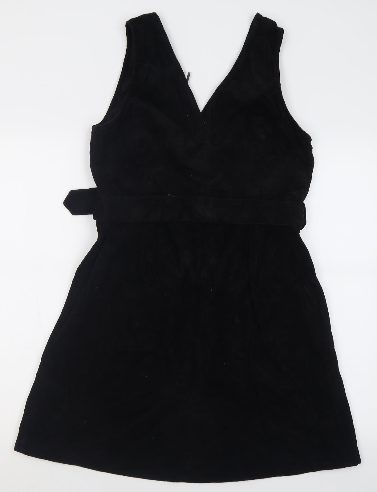 New Look Womens Black  Cotton A-Line  Size 14  V-Neck Zip