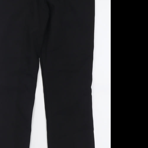 Papaya Womens Black  Polyester Trousers  Size 12 L26 in Regular Hook & Eye