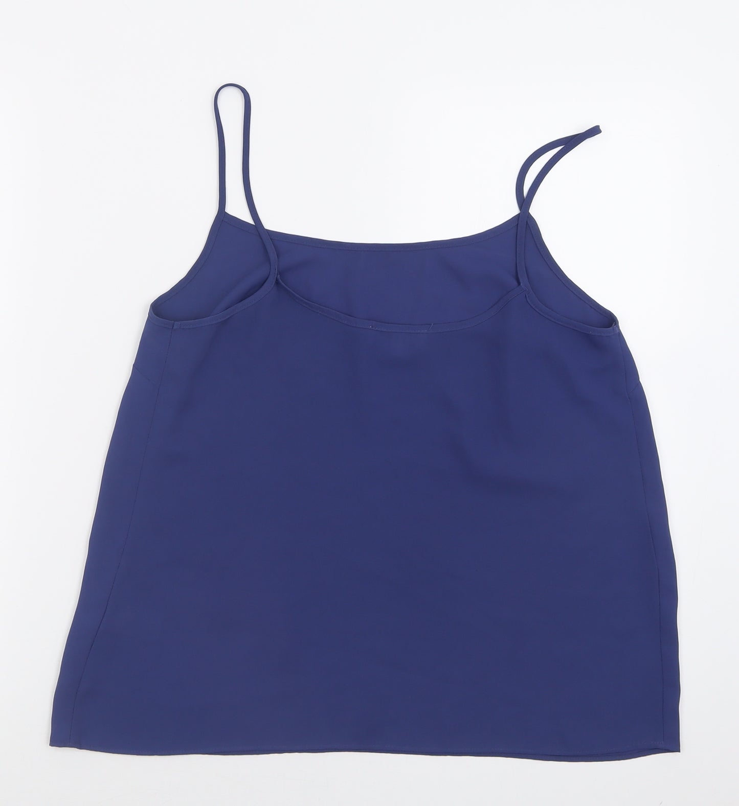 apaya Womens Blue  Polyester Basic Tank Size 12 Scoop Neck