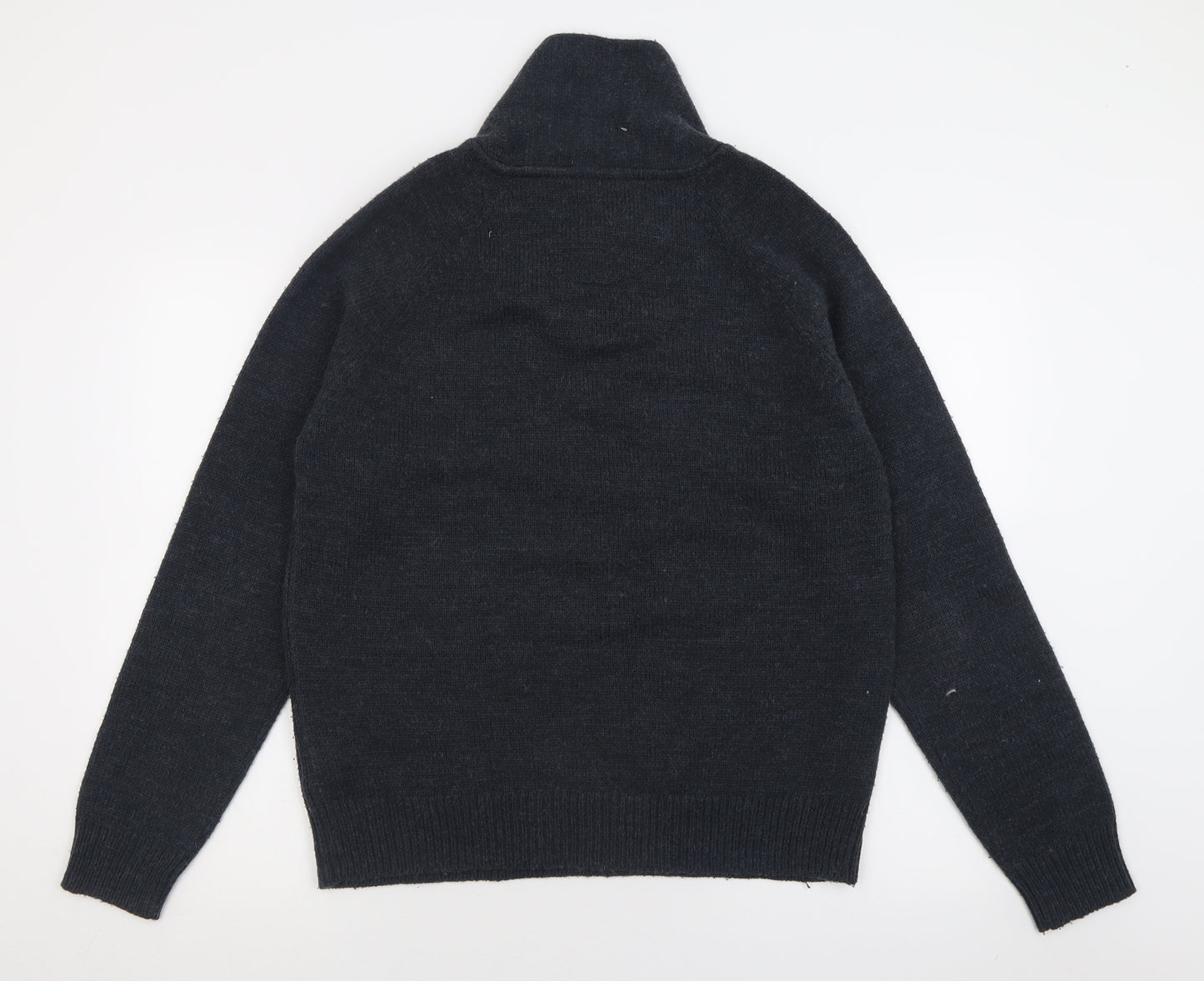 Threadbare Mens Grey V-Neck  Acrylic Pullover Jumper Size L