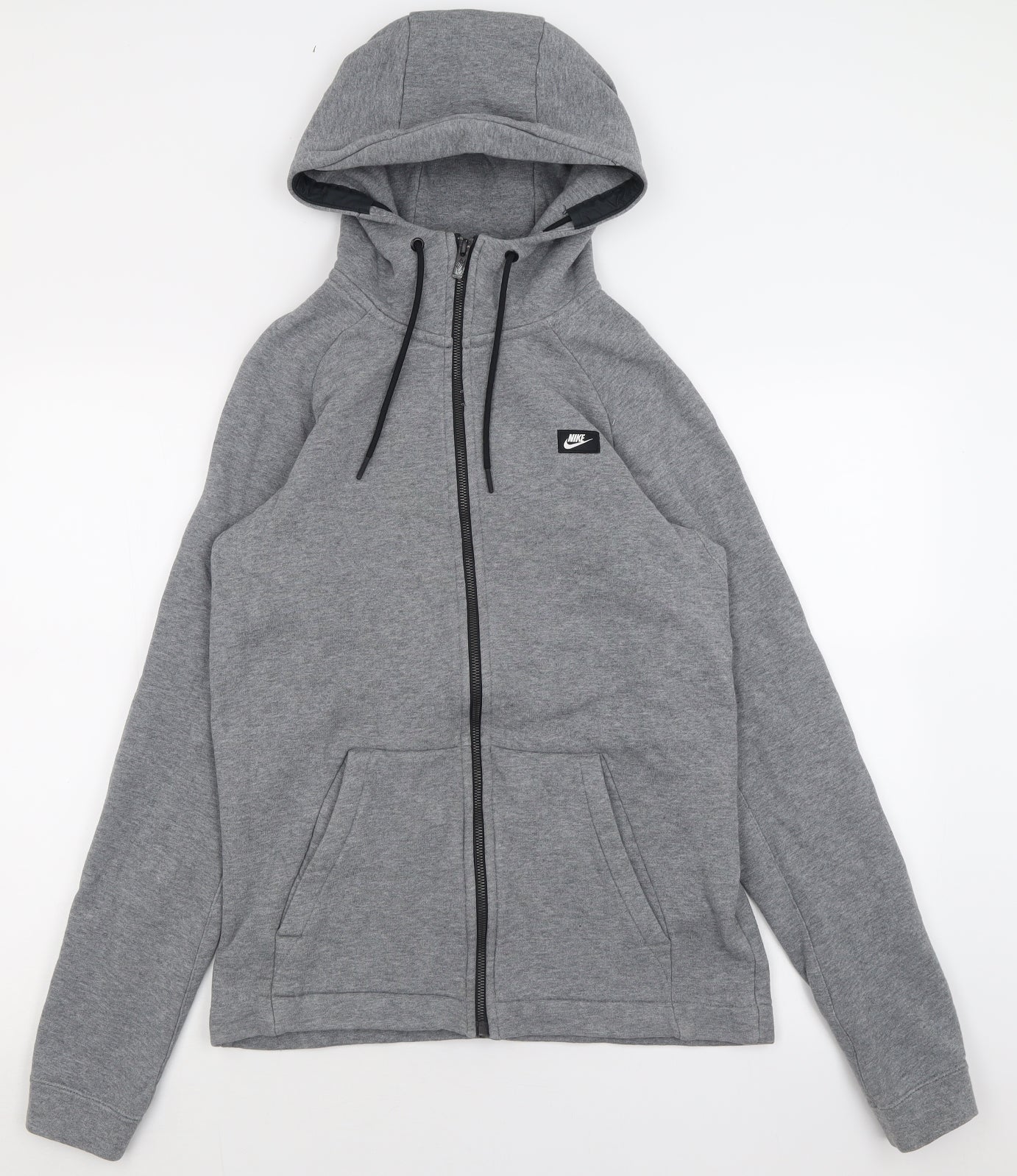 Nike Mens Grey  Cotton Full Zip Hoodie Size S