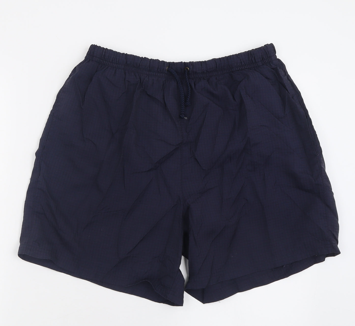 ZANTOS Mens Blue  Polyamide Sweat Shorts Size L L6 in Regular Tie