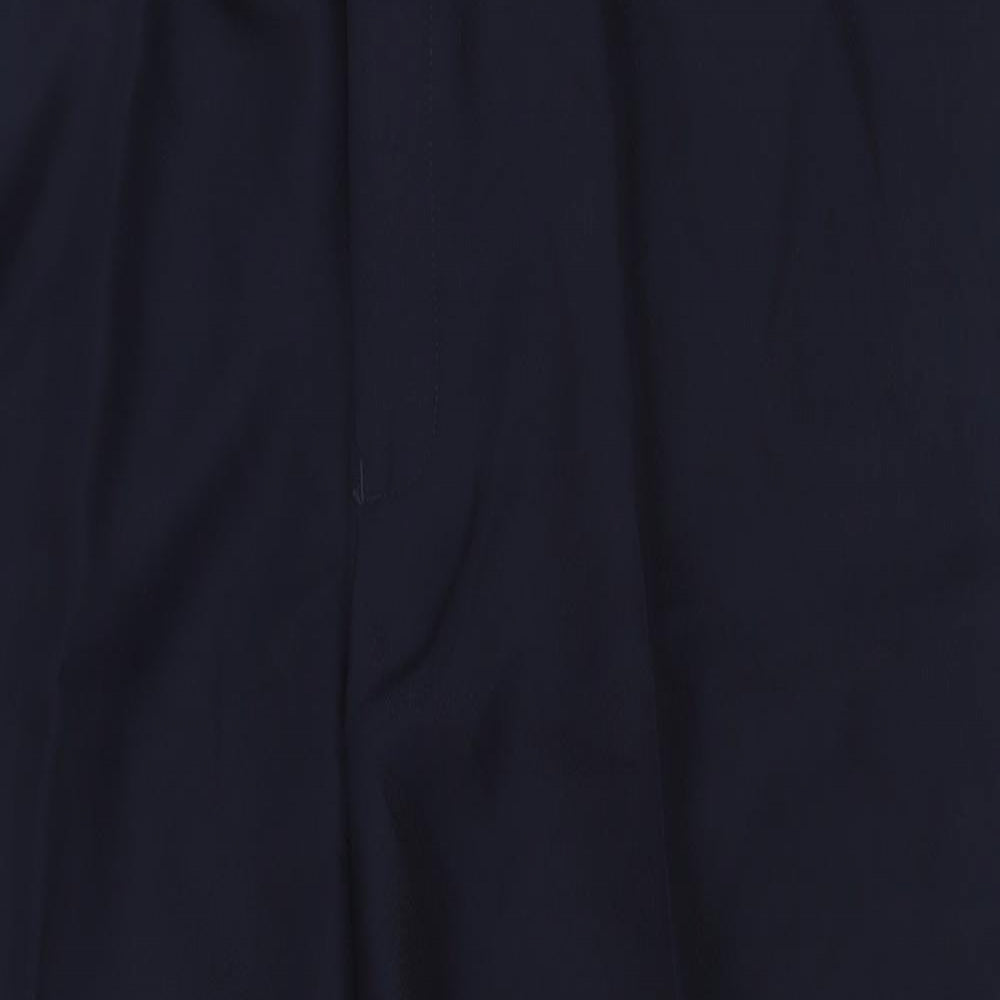 chams Mens Blue  Polyester Trousers  Size 42 L27 in Regular Hook & Eye - Short Leg